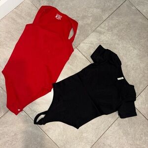 Red and Black women bodysuit